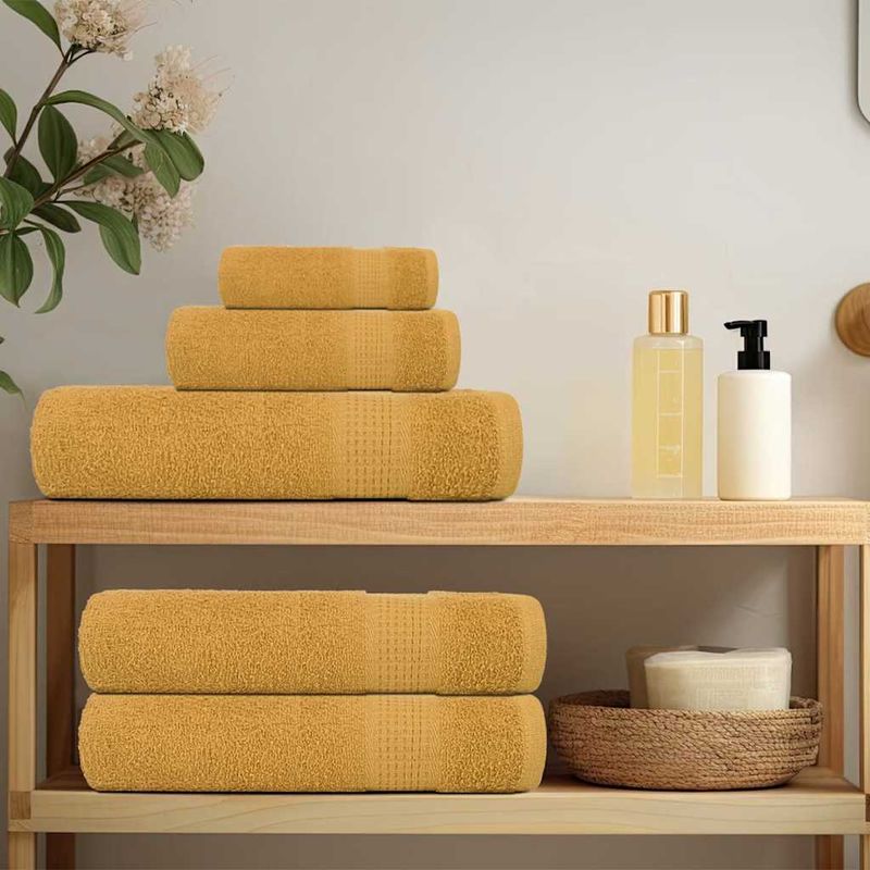 Casa si Gradina - Textile si covoare - Textile baie - Prosoape - Prosoape 2 buc Aur 100x200 cm 360 g/m² 100% bumbac - Infinity.ro