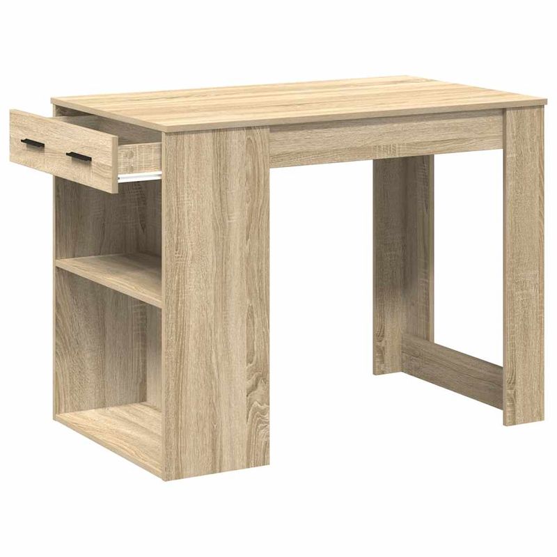 Casa si Gradina - Mobilier - Mese si birouri - Birouri - Birou cu sertar raft Stejar Sonoma 102x62x77,5cm lemn prelucrat - Infinity.ro