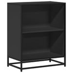 Casa si Gradina - Mobilier - Biblioteci si rafturi - Biblioteci - Dulap cu carti negru 60x35x76 cm lemn prelucrat - Infinity.ro