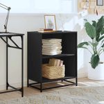 Casa si Gradina - Mobilier - Biblioteci si rafturi - Biblioteci - Dulap cu carti negru 60x35x76 cm lemn prelucrat - Infinity.ro