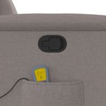 Ingrijire personala si Cosmetice - Sanatate si wellness - Articole wellness - Fotolii de masaj - Fotoliu de masaj rabatabil, gri taupe, material textil - Infinity.ro