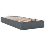 Casa si Gradina - Mobilier - Paturi si accesorii - Paturi - Cadru de pat otoman fara saltea Gri inchis 90x200 cm catifea - Infinity.ro