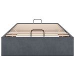 Casa si Gradina - Mobilier - Paturi si accesorii - Paturi - Cadru de pat otoman fara saltea Gri inchis 90x200 cm catifea - Infinity.ro