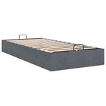 Casa si Gradina - Mobilier - Paturi si accesorii - Paturi - Cadru de pat otoman fara saltea Gri inchis 90x200 cm catifea - Infinity.ro