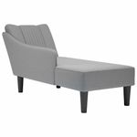 Casa si Gradina - Mobilier - Scaune si fotolii - Fotolii - Sezlong cu cotiera dreapta din material gri deschis - Infinity.ro