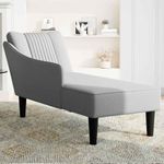 Casa si Gradina - Mobilier - Scaune si fotolii - Fotolii - Sezlong cu cotiera dreapta din material gri deschis - Infinity.ro