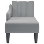 Casa si Gradina - Mobilier - Scaune si fotolii - Fotolii - Sezlong cu cotiera dreapta din material gri deschis - Infinity.ro