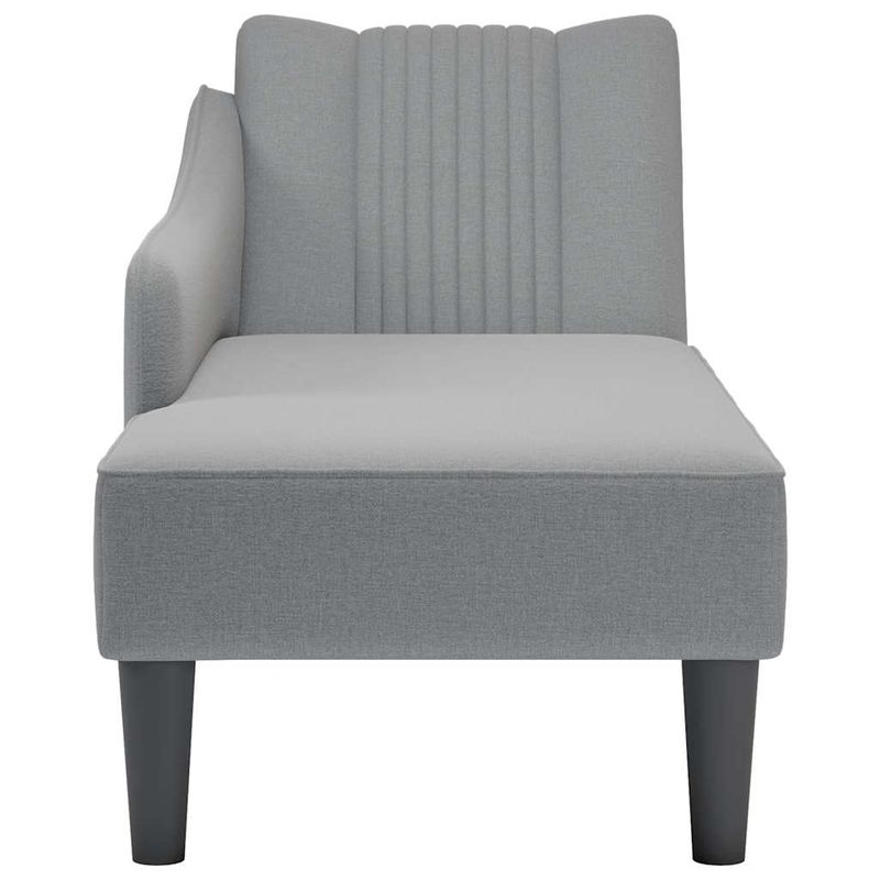 Casa si Gradina - Mobilier - Scaune si fotolii - Fotolii - Sezlong cu cotiera dreapta din material gri deschis - Infinity.ro