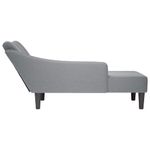 Casa si Gradina - Mobilier - Scaune si fotolii - Fotolii - Sezlong cu cotiera dreapta din material gri deschis - Infinity.ro