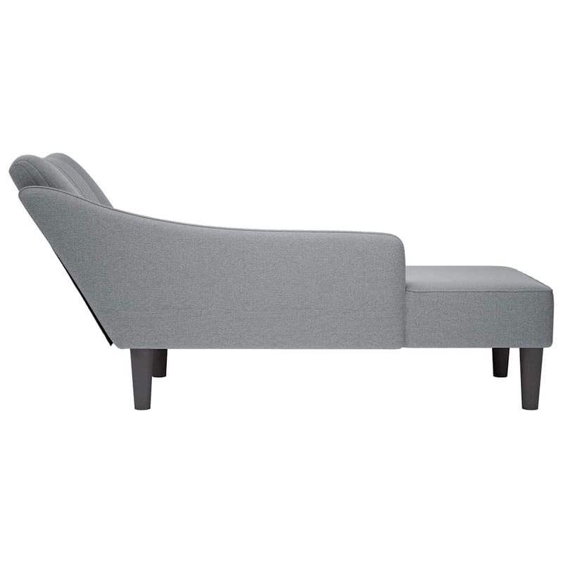 Casa si Gradina - Mobilier - Scaune si fotolii - Fotolii - Sezlong cu cotiera dreapta din material gri deschis - Infinity.ro