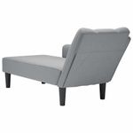 Casa si Gradina - Mobilier - Scaune si fotolii - Fotolii - Sezlong cu cotiera dreapta din material gri deschis - Infinity.ro