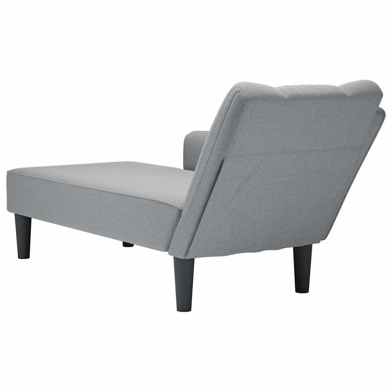 Casa si Gradina - Mobilier - Scaune si fotolii - Fotolii - Sezlong cu cotiera dreapta din material gri deschis - Infinity.ro