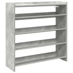 Casa si Gradina - Mobilier - Organizare si depozitare - Organizator incaltaminte - Pantofar, gri beton, 80x25x81 cm, lemn prelucrat - Infinity.ro