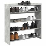 Casa si Gradina - Mobilier - Organizare si depozitare - Organizator incaltaminte - Pantofar, gri beton, 80x25x81 cm, lemn prelucrat - Infinity.ro