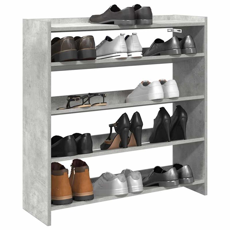 Casa si Gradina - Mobilier - Organizare si depozitare - Organizator incaltaminte - Pantofar, gri beton, 80x25x81 cm, lemn prelucrat - Infinity.ro