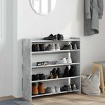 Casa si Gradina - Mobilier - Organizare si depozitare - Organizator incaltaminte - Pantofar, gri beton, 80x25x81 cm, lemn prelucrat - Infinity.ro