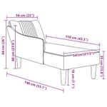 Casa si Gradina - Mobilier - Scaune si fotolii - Fotolii - Sezlong cu cotiera dreapta din material gri deschis - Infinity.ro