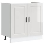 Casa si Gradina - Mobilier - Comode si corpuri - Corpuri bucatarie - Dulap de baza pentru chiuveta „Porto” alb lucios lemn de lemn - Infinity.ro