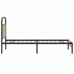 Casa si Gradina - Mobilier - Paturi si accesorii - Paturi - Cadru de pat fara saltea 90x190cm Stejar fumuriu lemn prelucrat, model cu tăblie de cap și tăblie de picioare joasă - Infinity.ro