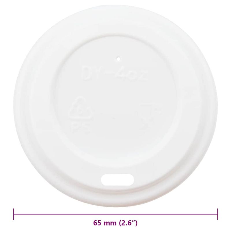 Casa si Gradina - Bucatarie si vesela - Cani si pahare - Cani si cesti - Capace pentru ceasca cafea hartie 4oz 1000 buc plastic alb - Infinity.ro