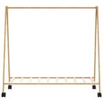 Casa si Gradina - Mobilier - Organizare si depozitare - Cuiere - Suport pentru haine cu rafturi și roti 106x34x106,5 cm bambus - Infinity.ro