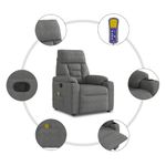 Ingrijire personala si Cosmetice - Sanatate si wellness - Articole wellness - Fotolii de masaj - Fotoliu de masaj rabatabil, gri inchis, microfibra - Infinity.ro