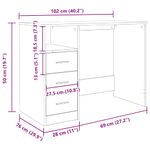Casa si Gradina - Mobilier - Mese si birouri - Birouri - Birou, lemn vechi, 102x76x50 cm, lemn prelucrat - Infinity.ro