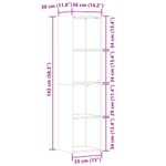 Casa si Gradina - Mobilier - Biblioteci si rafturi - Biblioteci - Biblioteca, stejar artizanal, 36x30x143 cm, lemn prelucrat - Infinity.ro