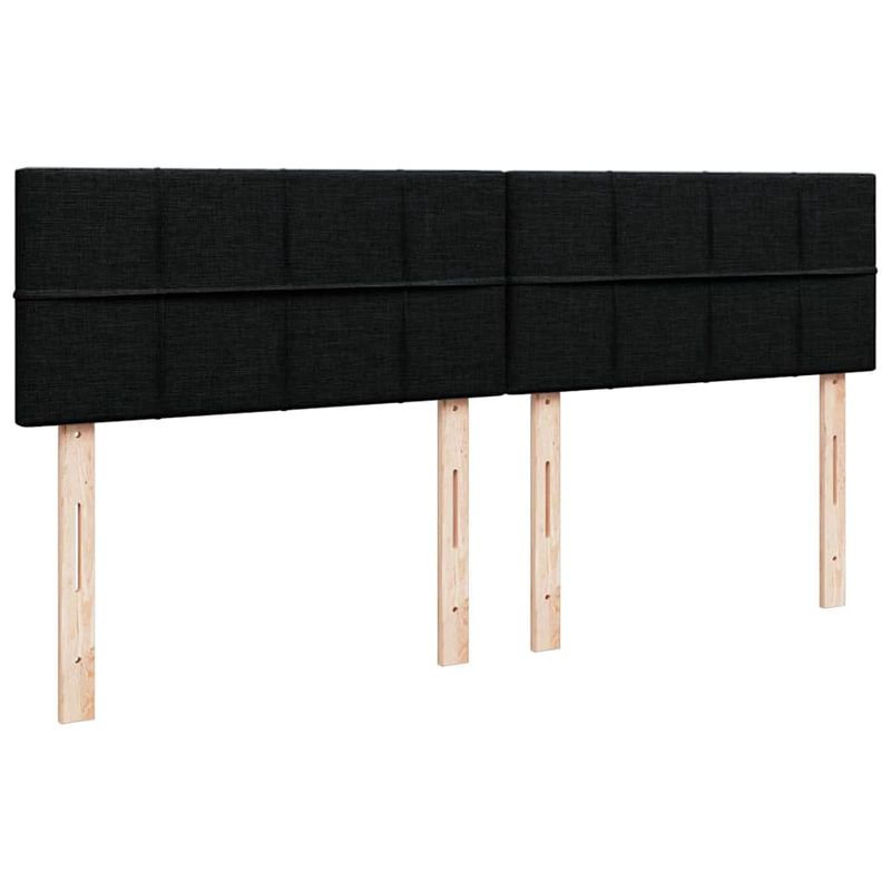 Casa si Gradina - Mobilier - Paturi si accesorii - Paturi - Cadru de pat otoman cu saltea tesatura neagra 160x200cm - Infinity.ro
