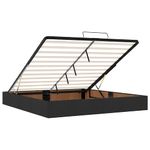 Casa si Gradina - Mobilier - Paturi si accesorii - Paturi - Cadru de pat otoman cu saltea tesatura neagra 160x200cm - Infinity.ro
