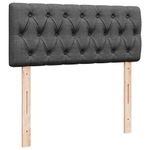 Casa si Gradina - Mobilier - Paturi si accesorii - Paturi - Pat otoman cu saltea tesatura gri inchis 120x200 cm, model design cu nasturi - Infinity.ro