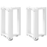Casa si Gradina - Mobilier - Feronerie si accesorii mobila - Picioare masuta de cafea in forma de T, 2 buc alb otel, mărime 28x25x(42-43) cm - Infinity.ro