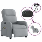 Ingrijire personala si Cosmetice - Sanatate si wellness - Articole wellness - Fotolii de masaj - Fotoliu electric de masaj rabatabil, gri deschis, microfibra - Infinity.ro