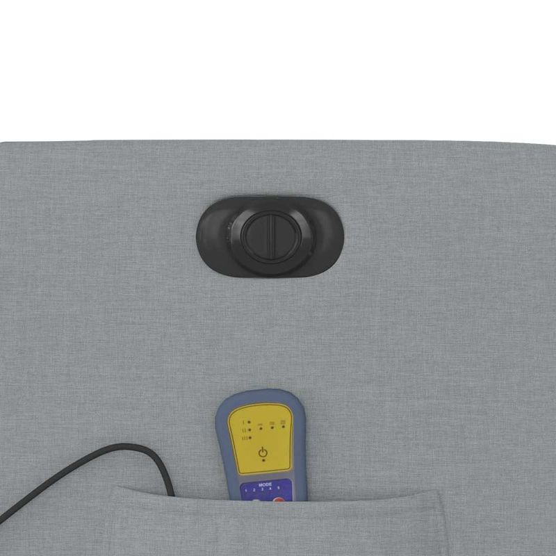 Ingrijire personala si Cosmetice - Sanatate si wellness - Articole wellness - Fotolii de masaj - Fotoliu electric de masaj rabatabil, gri deschis, microfibra - Infinity.ro