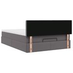 Casa si Gradina - Mobilier - Paturi si accesorii - Paturi - Cadru de pat otoman cu saltea gri 140x200cm piele artificiala - Infinity.ro