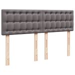 Casa si Gradina - Mobilier - Paturi si accesorii - Paturi - Cadru de pat otoman cu saltea gri 140x200cm piele artificiala - Infinity.ro