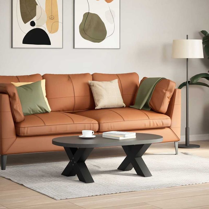 Casa si Gradina - Mobilier - Feronerie si accesorii mobila - Picioare masuta cafea in forma X, 2 buc Negru 50x(30-31) cm Otel, mărime 50x(30-31) cm (80 mm) - Infinity.ro