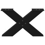 Casa si Gradina - Mobilier - Feronerie si accesorii mobila - Picioare masuta cafea in forma X, 2 buc Negru 50x(30-31) cm Otel, mărime 50x(30-31) cm (80 mm) - Infinity.ro