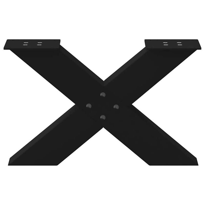 Casa si Gradina - Mobilier - Feronerie si accesorii mobila - Picioare masuta cafea in forma X, 2 buc Negru 50x(30-31) cm Otel, mărime 50x(30-31) cm (80 mm) - Infinity.ro