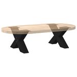 Casa si Gradina - Mobilier - Feronerie si accesorii mobila - Picioare masuta cafea in forma X, 2 buc Negru 50x(30-31) cm Otel, mărime 50x(30-31) cm (80 mm) - Infinity.ro