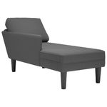 Casa si Gradina - Mobilier - Scaune si fotolii - Fotolii - Sezlong cu perna din tesatura din velur gri inchis - Infinity.ro