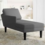 Casa si Gradina - Mobilier - Scaune si fotolii - Fotolii - Sezlong cu perna din tesatura din velur gri inchis - Infinity.ro