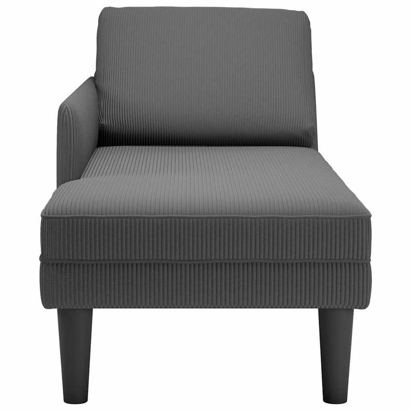 Casa si Gradina - Mobilier - Scaune si fotolii - Fotolii - Sezlong cu perna din tesatura din velur gri inchis - Infinity.ro