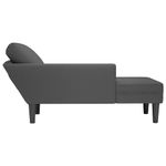 Casa si Gradina - Mobilier - Scaune si fotolii - Fotolii - Sezlong cu perna din tesatura din velur gri inchis - Infinity.ro