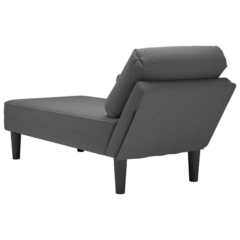 Casa si Gradina - Mobilier - Scaune si fotolii - Fotolii - Sezlong cu perna din tesatura din velur gri inchis - Infinity.ro