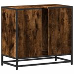 Casa si Gradina - Mobilier - Mobilier baie - Comode baie - Dulap pentru chiuveta de baie stejar afumat 65x33x60 cm lemn - Infinity.ro