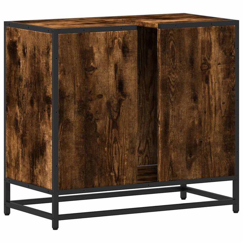 Casa si Gradina - Mobilier - Mobilier baie - Comode baie - Dulap pentru chiuveta de baie stejar afumat 65x33x60 cm lemn - Infinity.ro