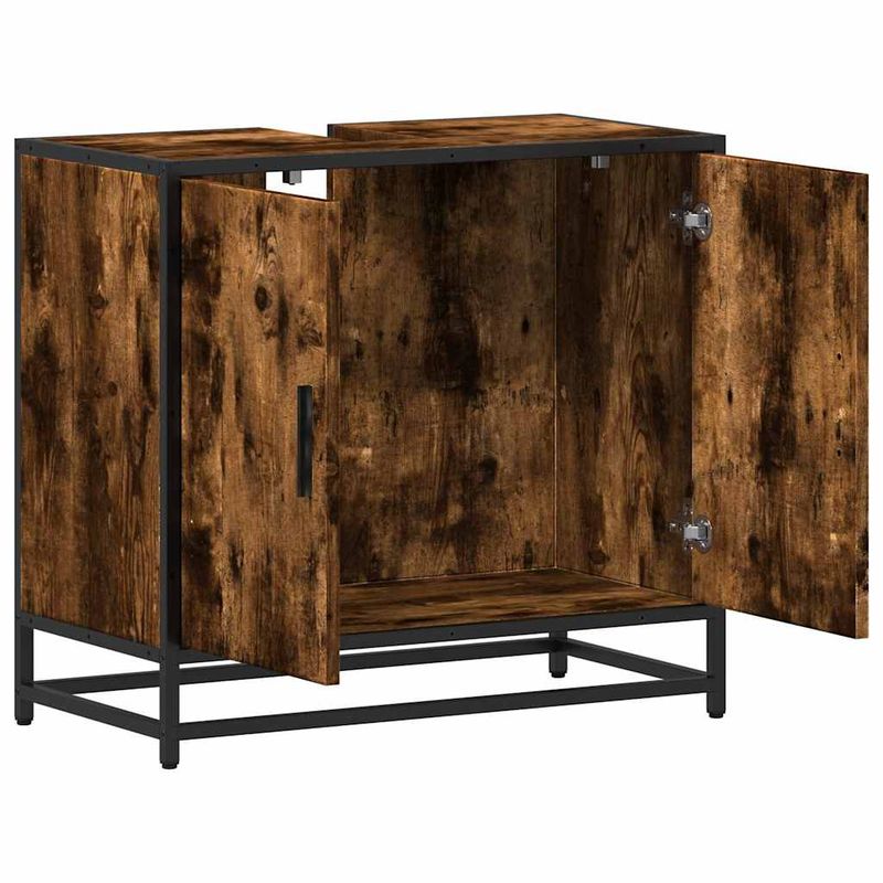 Casa si Gradina - Mobilier - Mobilier baie - Comode baie - Dulap pentru chiuveta de baie stejar afumat 65x33x60 cm lemn - Infinity.ro