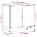 Casa si Gradina - Mobilier - Mobilier baie - Comode baie - Dulap pentru chiuveta de baie stejar afumat 65x33x60 cm lemn - Infinity.ro