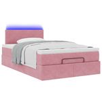 Casa si Gradina - Mobilier - Paturi si accesorii - Paturi - Cadru de pat otoman cu saltea roz 120x190 cm catifea - Infinity.ro